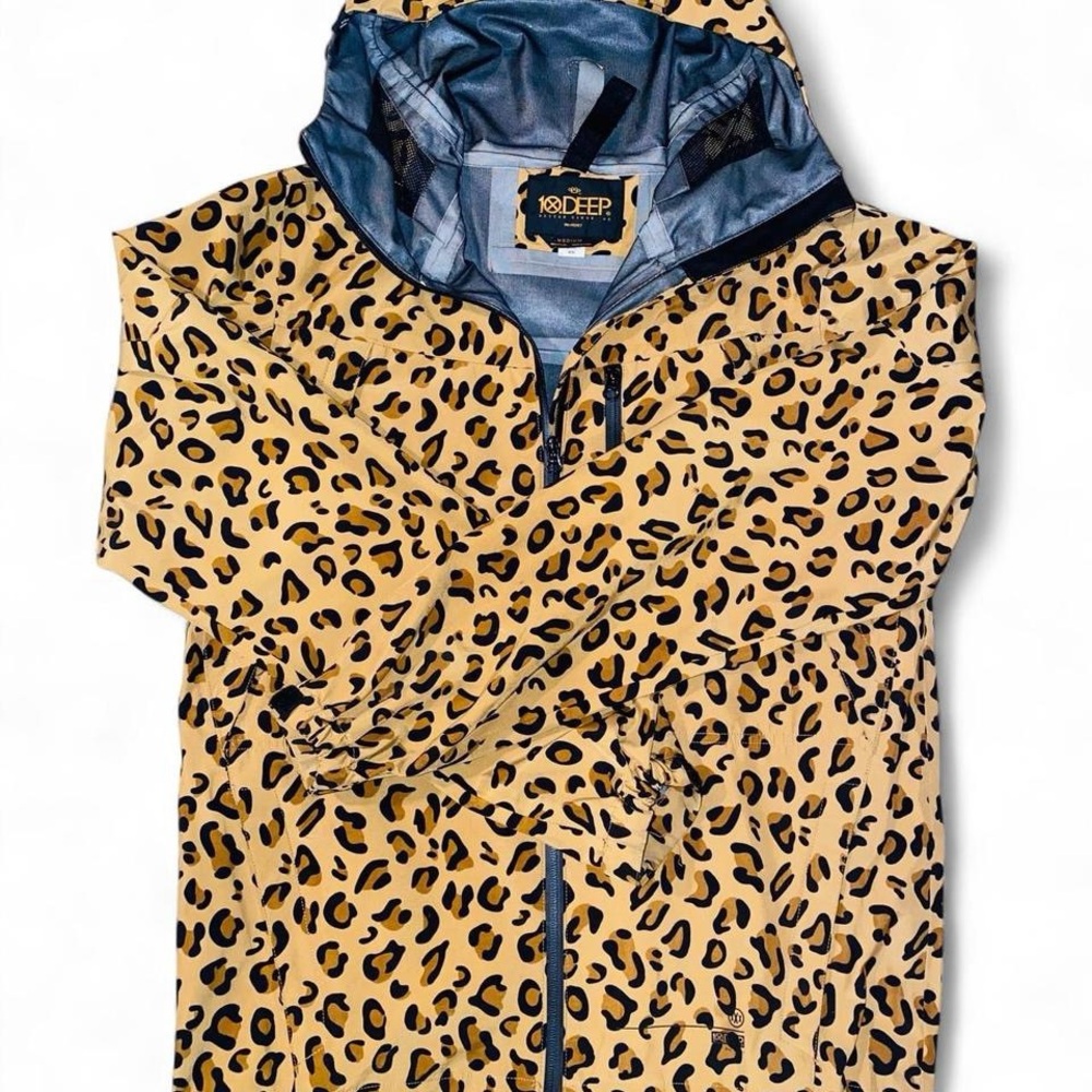10.Deep Mens Altitude Tech Jacket In Leopard Mens Size Medium